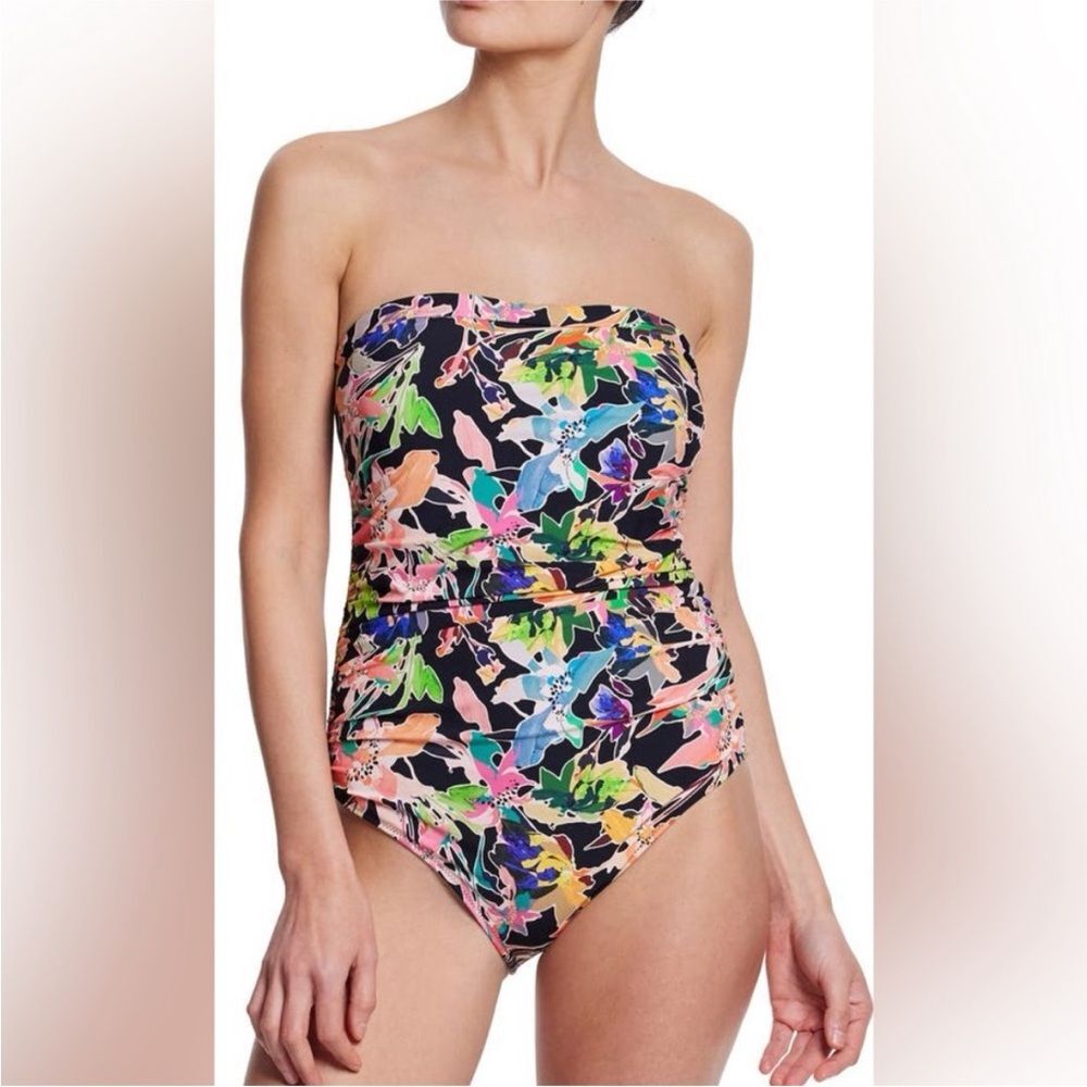 New HANKY PANKY Strapless Bandeau One-Piece Swimsuit Size Small - Picture 2 of 14